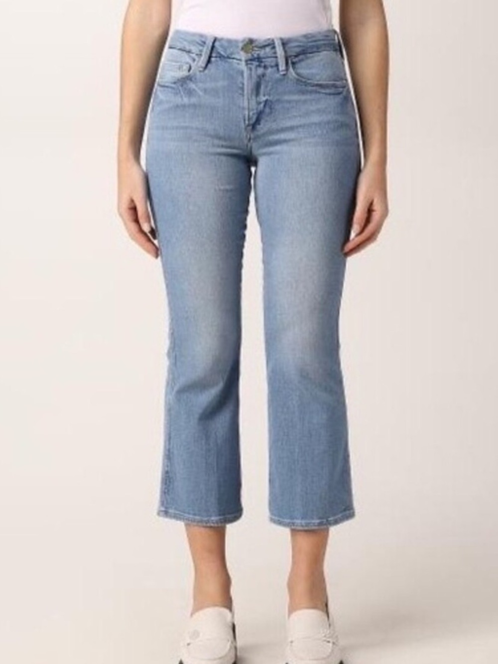 Frame Denim Blue Tropic Le Crop Mini Boot Bootcut Jeans 25